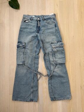 ZARA Soft Denim Cargo Jeans
